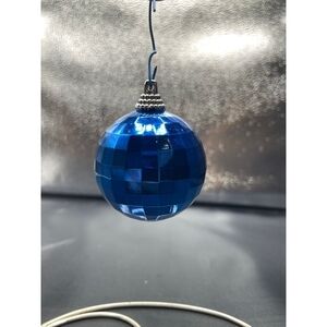 Blue Shiny Matte Disco Ball Ornament Christmas Tree Holiday Decor 3.5"